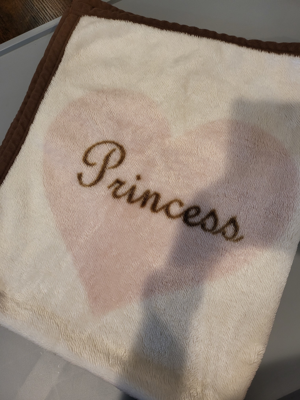 CoCaLo Baby Princess Pink Brown Plush Blanket 34x40